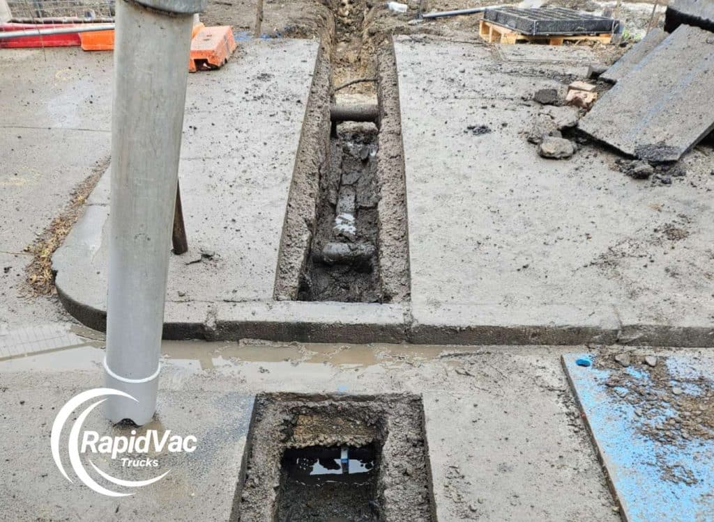 Hydro excavation for controlled earth removal in confined spaces in Perth.